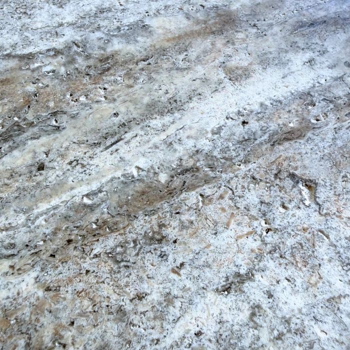Balie Balie Ovalt Sofabord Silver Travertin