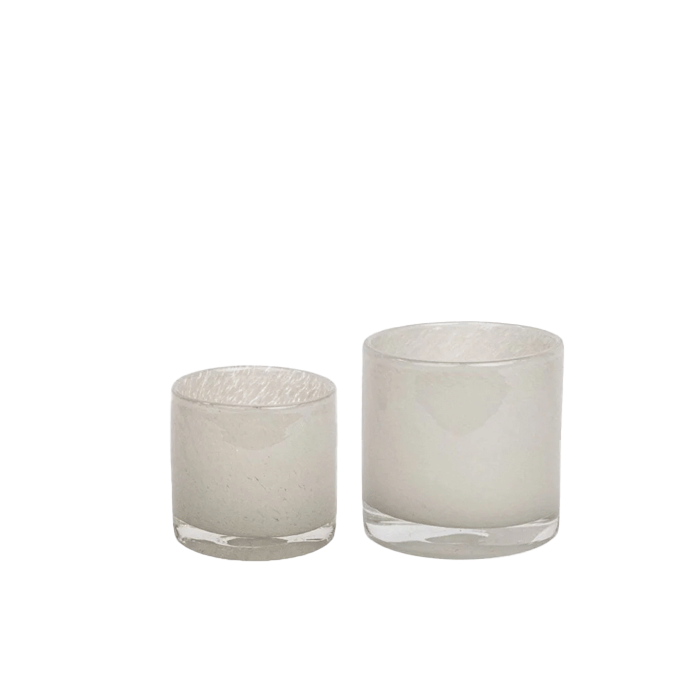 Lysestage med Dråber Gråbeige