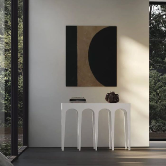 Konsolbord med Buer Hvid