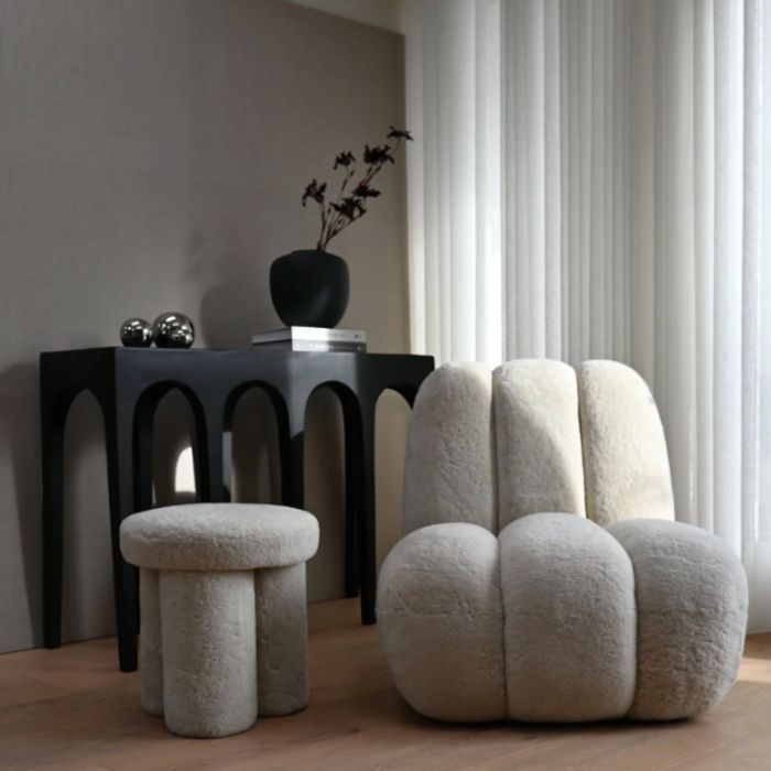 Konsolbord med Buer Sort