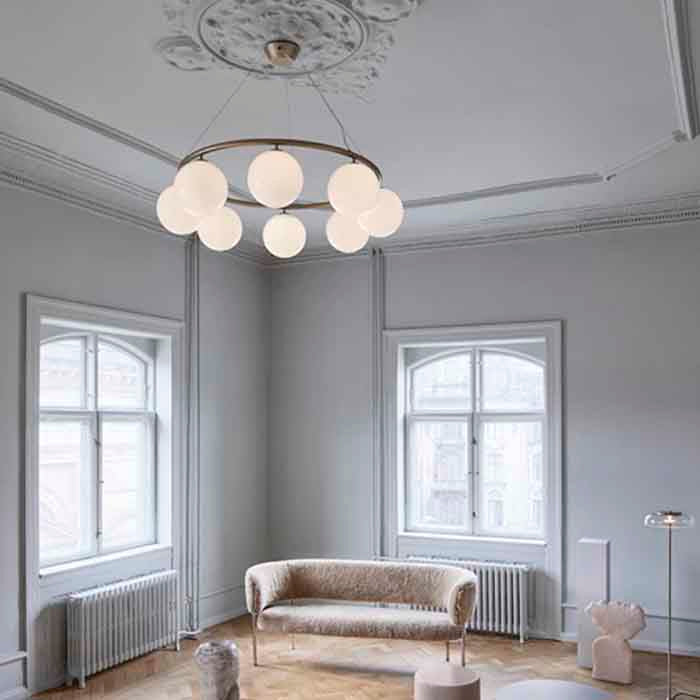 Loftlampe Miira 8 Opal Glas 2