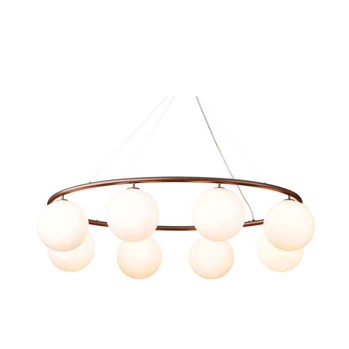 Miira 8 Oval Loftlampe - Opal Glas