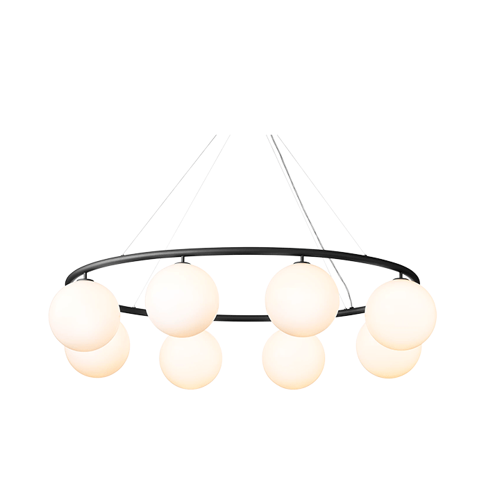 Miira 8 Oval Loftlampe - Opal Glas