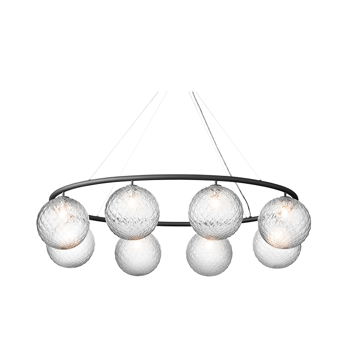 Miira 8 Oval Loftlampe - Optisk Glas