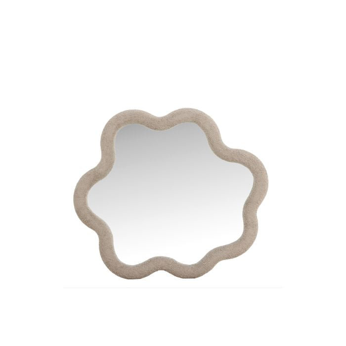 Organisk spejl med blød stoframme