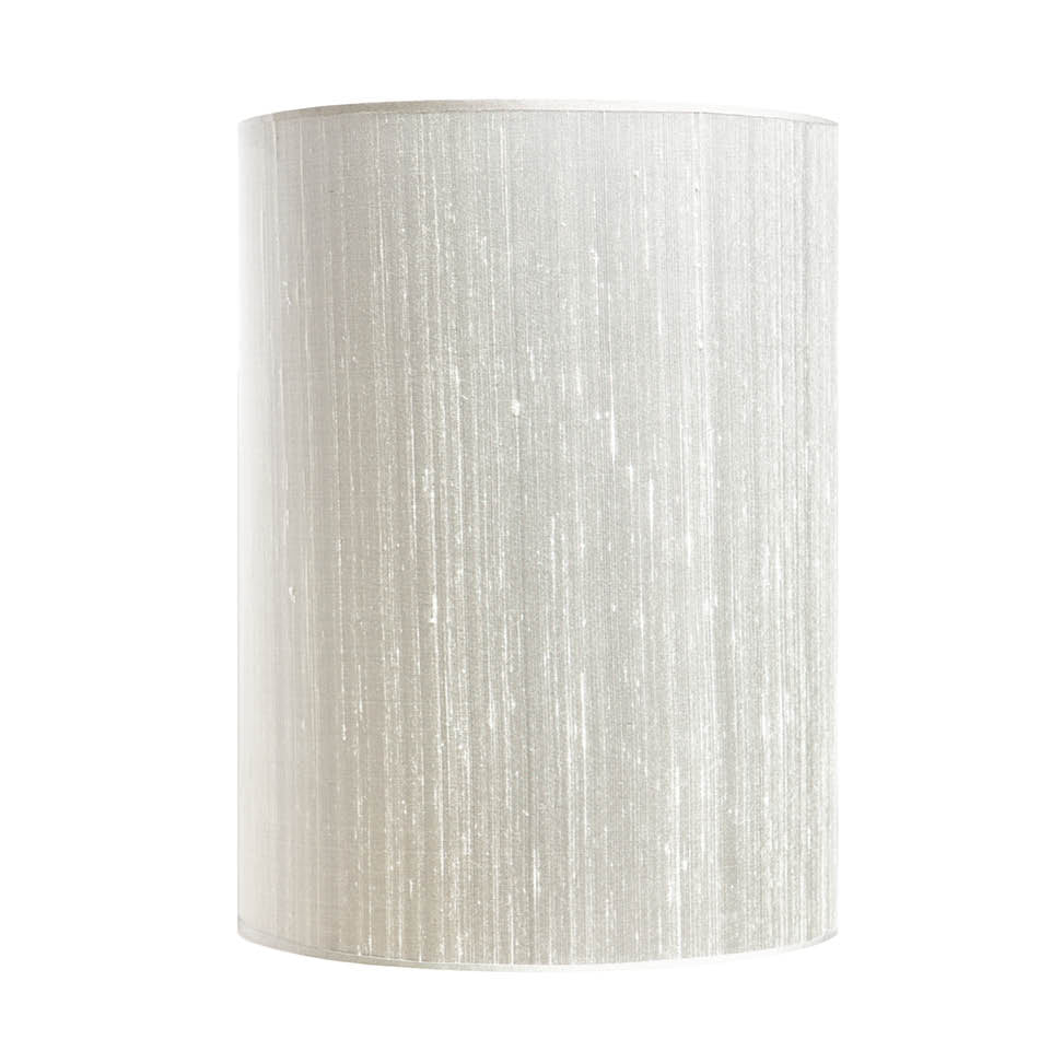 Silke med Struktur Lampeskærm - Hvid