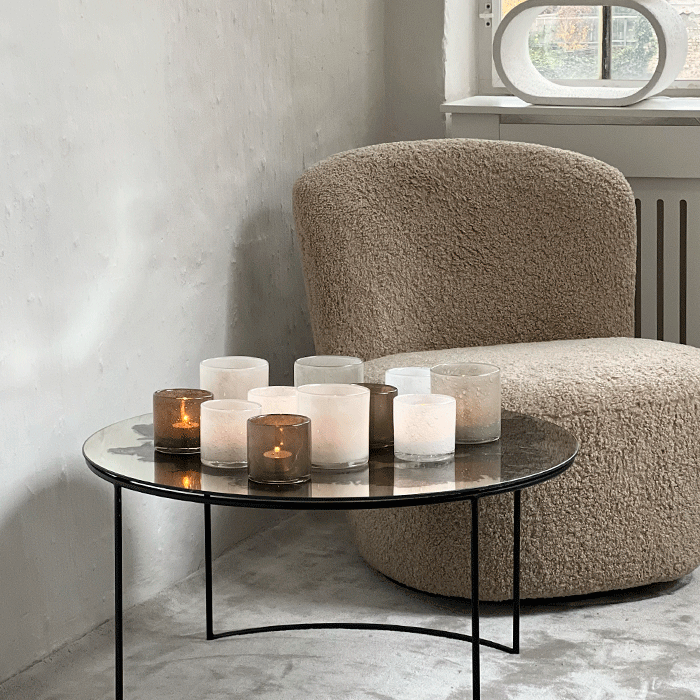 Lysestage med Dråber Hvid