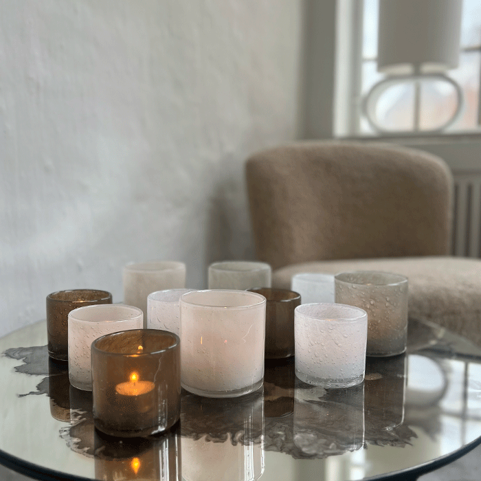 Lysestage med Dråber Hvid