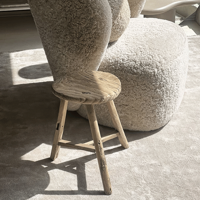 Vintage Skammel Rund