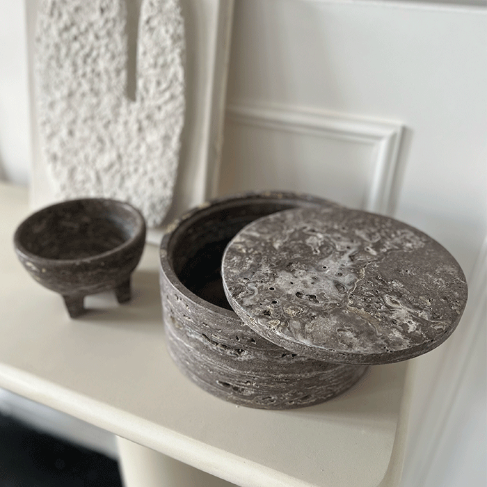 Bonbonniere i Travertin Grande