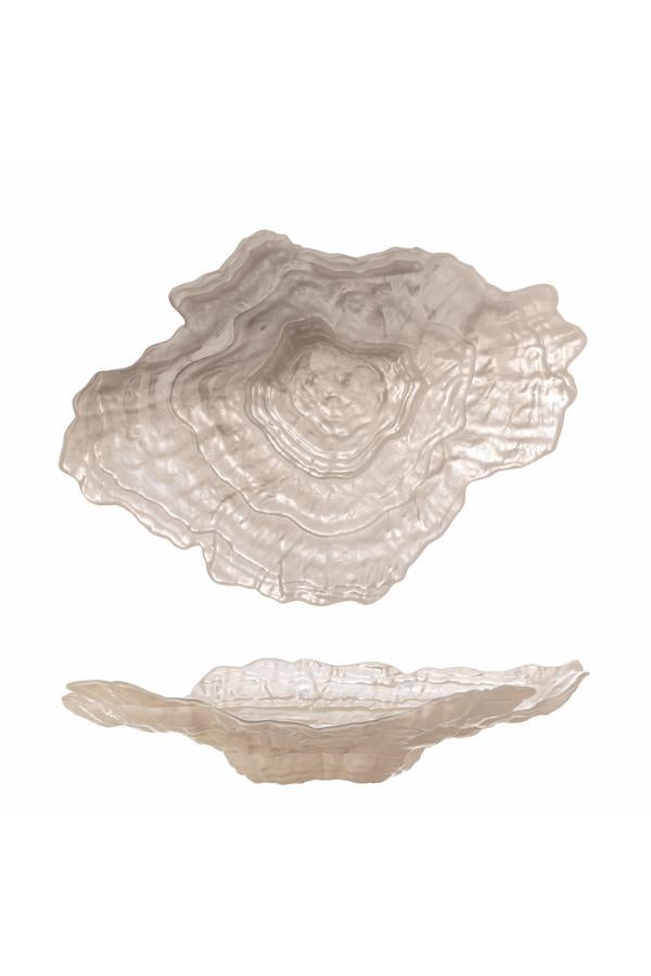 Østers fad i naturglas
