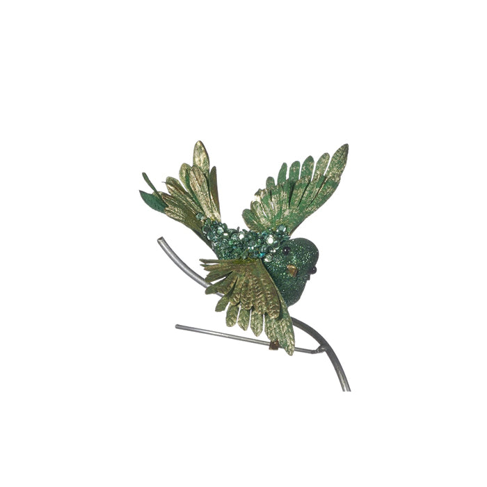 Fugl - Grøn 13 cm