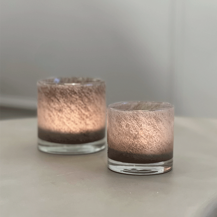 Lysestage med Dråber Mink