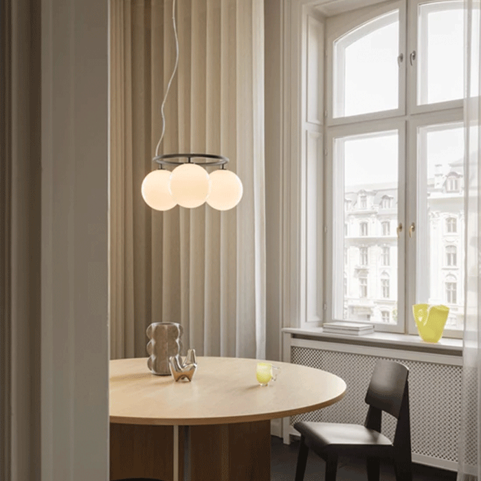 Miira 3 Loftlampe - Opal Glas