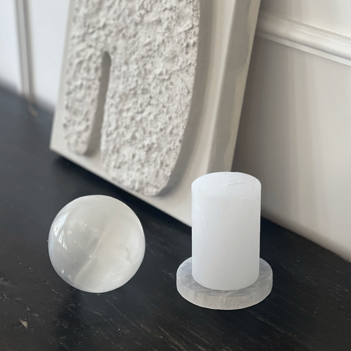 Dekorationsplade i Selenit