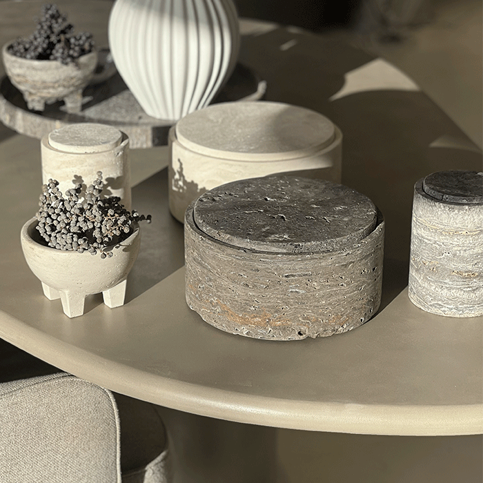 Bonbonniere i Travertin Grande