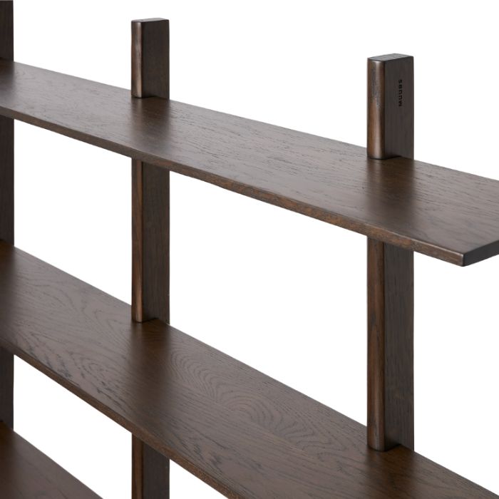 Hylder I Mørkbejdset Eg - 5 Hylder