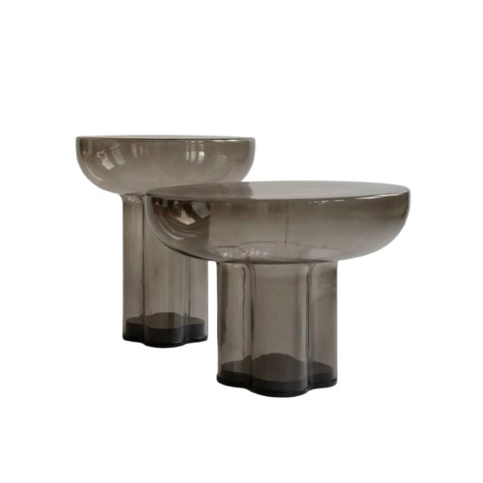 Sidebord Glas Smoked Ø45