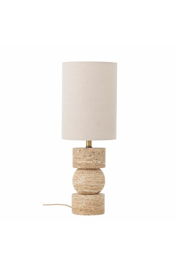 Bordlampe i travertin