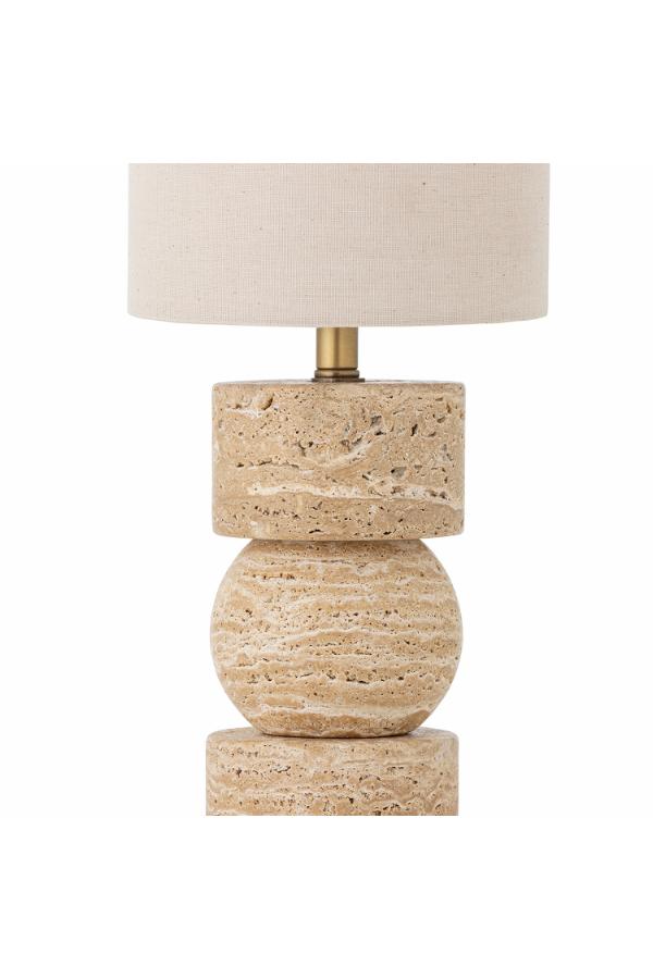 Bordlampe i travertin